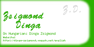 zsigmond dinga business card